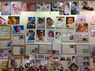 赤ちゃんの写真がいっぱい